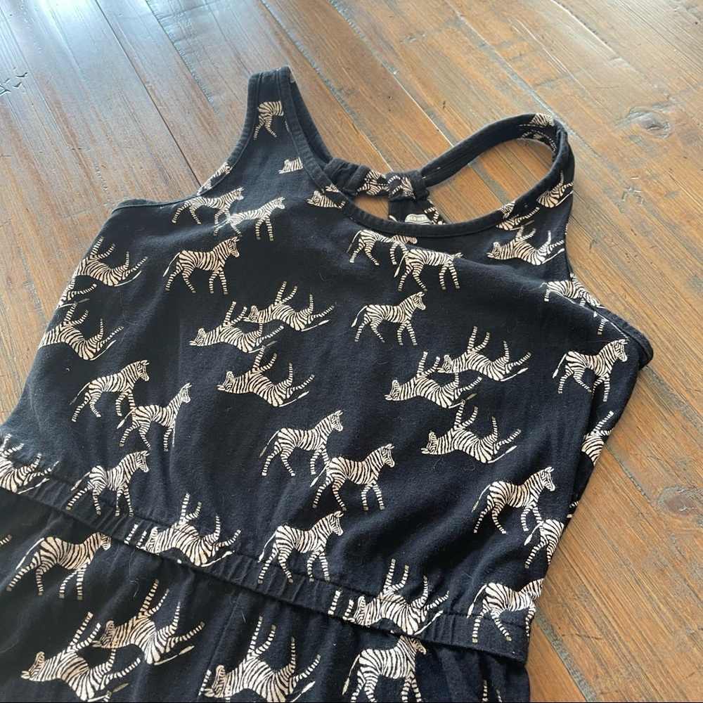 Old Navy size 10-12 shorts romper bundle- solid black & zebra print - Picture 10 of 15
